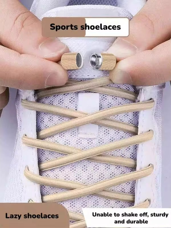 1 Pair 100cm Elastic No-Tie Shoelaces With Buckle Closure, Suitable For Sports Shoes, Basketball Shoes, Tennis Shoes And Various Shoes